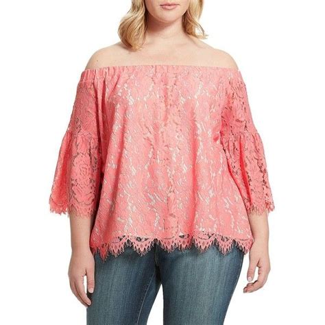 Jessica Simpson Plus Women S Solid Lace Top 17 Liked On Polyvore