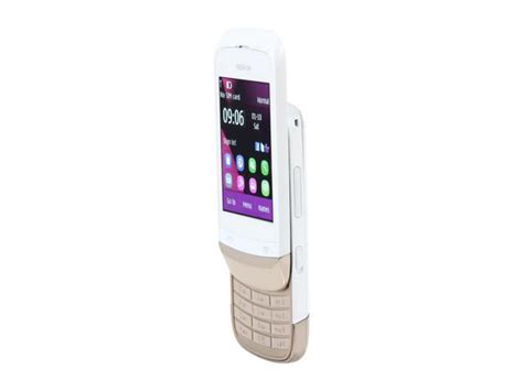 Nokia Touch And Type Eu C2 02 Whitegold Unlocked Gsm Slide Phone 2
