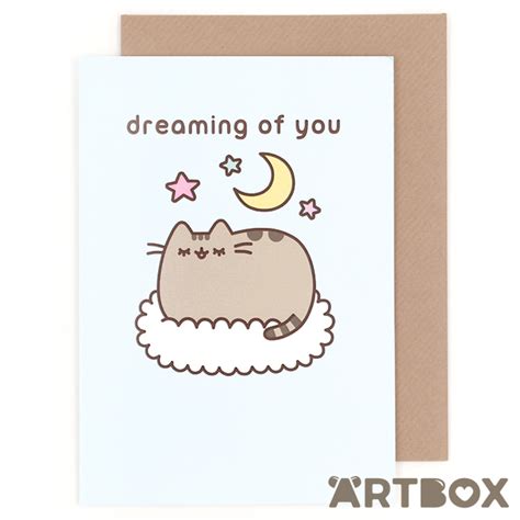 Buy Pusheen The Cat Dreaming Of You Greeting Card At Artbox