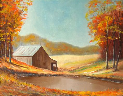 Old Country Barn Painting By Charles Yates