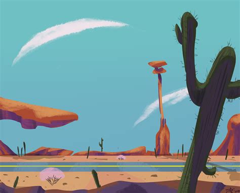 Looney Tunes Desert Background