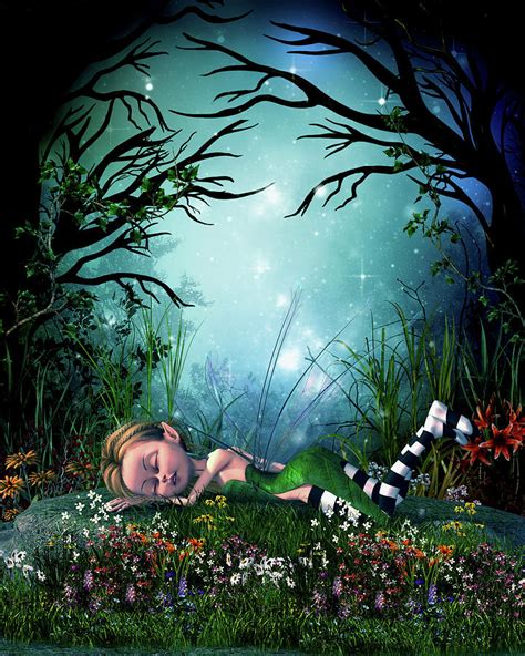 Sleeping Fairy Digital Art By John Junek