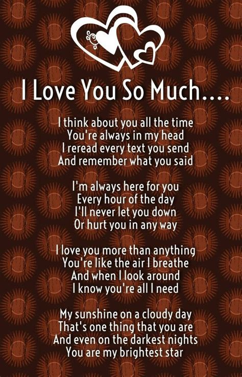 I Love You So Much Beautiful Love Poem For Couples Diary Love Quotes