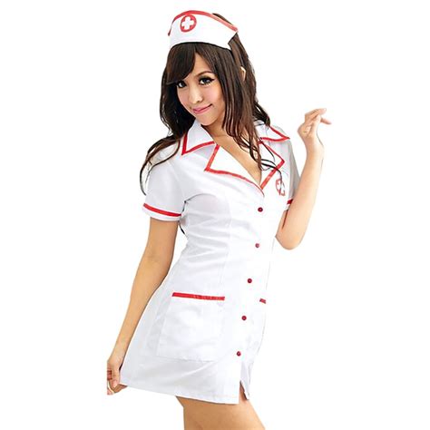 sexy nurse costume fantasias lingerie erotic cosplay uniform tempt v neck dress best