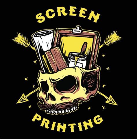 Screen Printing Tools | Screen printing logo, Screen printing vector ...