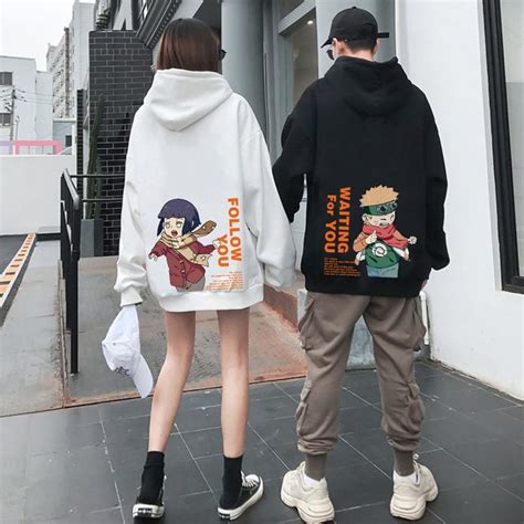 Buy Harajuku Sweatshirt Naruto Hinata Couple Wear Hoodies Unisex Casual