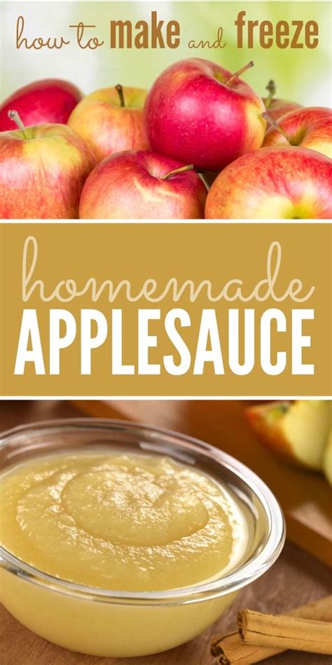 How To Make And Freeze Homemade Applesauce Recipe Homemade