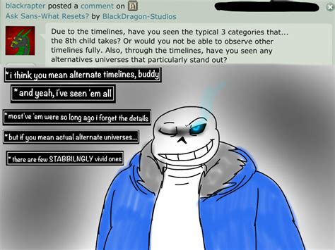 Ask Sans Alternate Universes And Timelines By Blackdragon Studios On