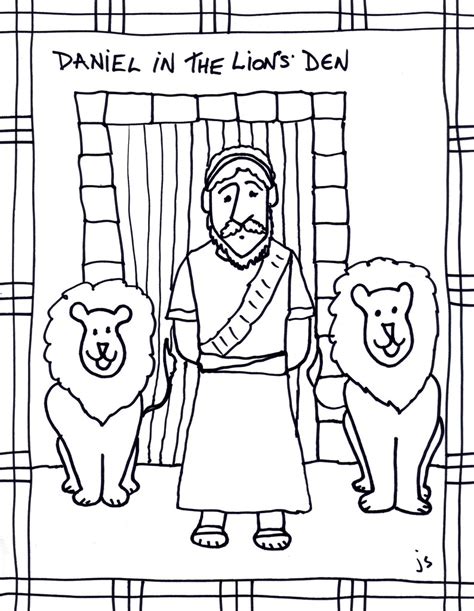 Coloring Pages Daniel In The Lions Den