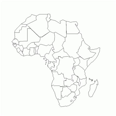 Africa Coloring Map Sketch Coloring Page