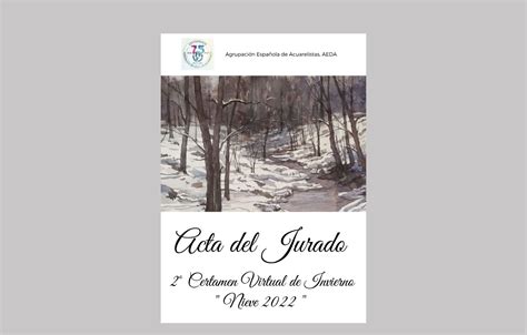 Acta Del Jurado 2º Certamen Virtual De Nieve 2022 De Aeda