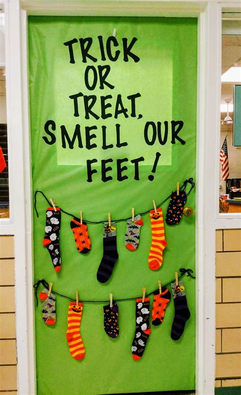 Trick Or Treat Smell Our Feet Halloween Door Decorations Classroom Halloween Classroom