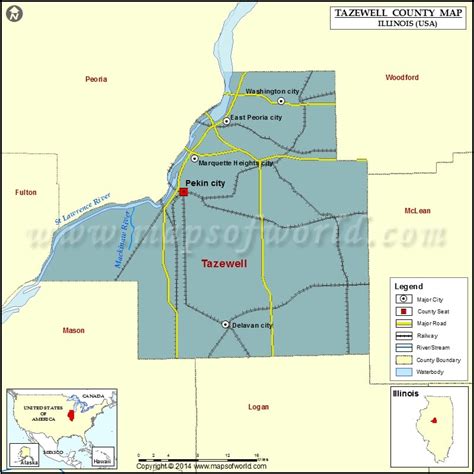 Tazewell County Map Illinois