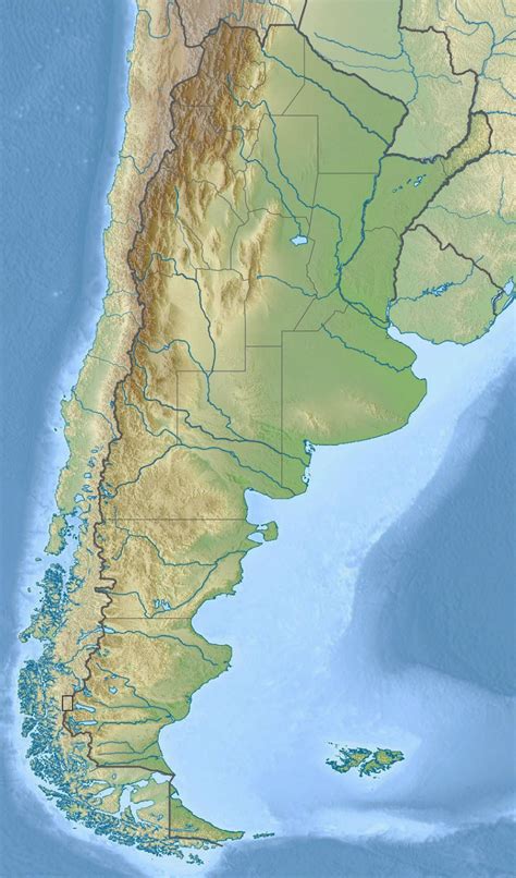 Grande Mapa De Relieve De Argentina Argentina América Del Sur