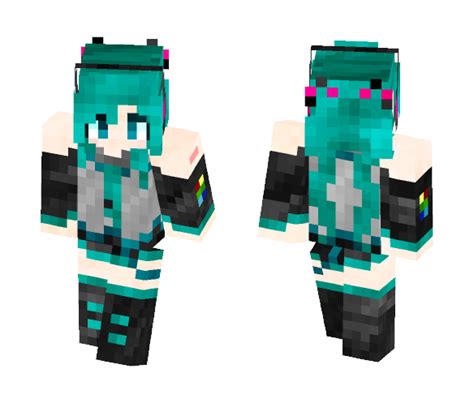 Download Hatsune Miku Original Outfit Minecraft Skin For Free