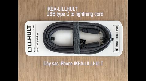 ikea lillhult usb type c to lightning cord youtube