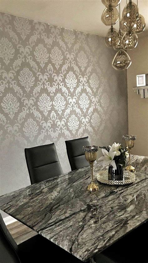 550x550 and silver living room living room decorating ideas living room. Chelsea Glitter Damask Wallpaper Soft Grey, Silver | Grey ...