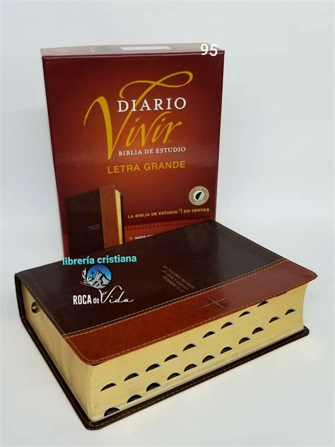BIBLIA DE ESTUDIO DIARIO VIVIR LETRA GRANDE RVR1960 CAFÉ CLARO CON