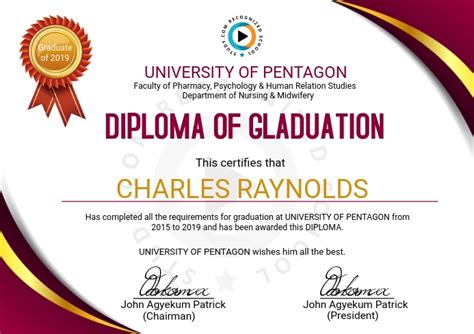 Graduation Certificate Template Postermywall
