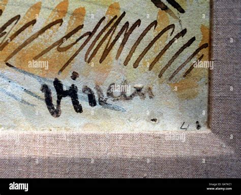 Artist Vincent Van Goghs Famous Signature On His Painting Harvest In