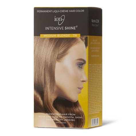 Ion Intensive Shine Hair Color Kit Medium Blonde 7n Hair Color Kit Hair Color Hair Shine