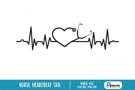 Nurse Heartbeat Svg Heartbeat Vector File Crella