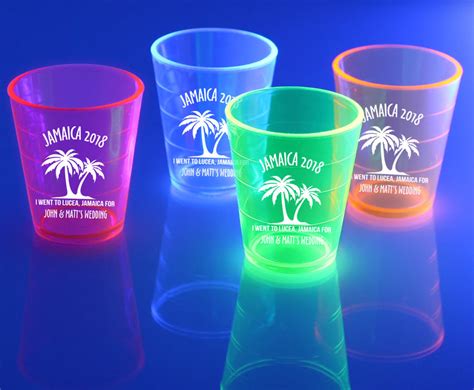 Custom 2oz Translucent Assorted Color Plastic Shot Glasses — Bar Products