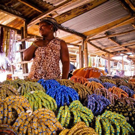 Krobo Bead Market At Makola Market In Accra Ghana West Africa Ghana