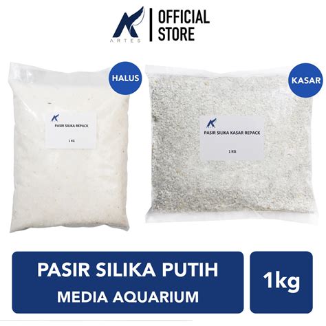 Jual Artes Pasir Silika Putih Pasmal Media Tanam Aquascape Aquarium Akuarium Halus Kasar Kg