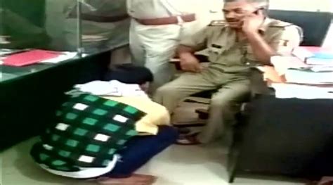 watch video of up policeman getting foot massage at police station sparks outrage trending