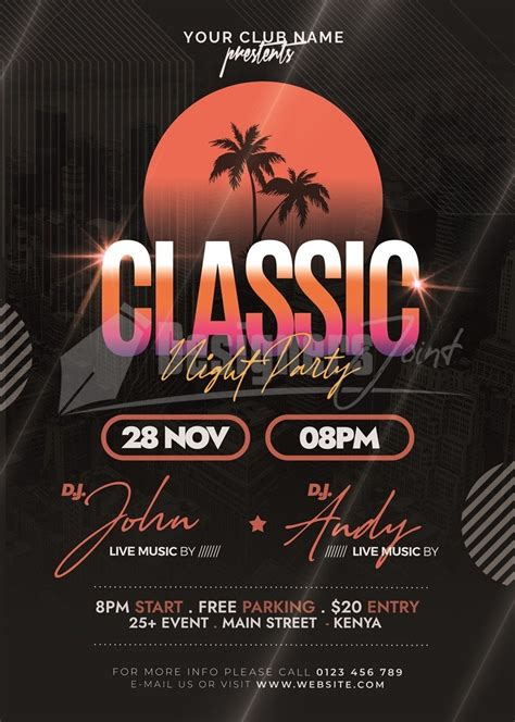 Classic Music Party Flyer Psd Flyer Psd
