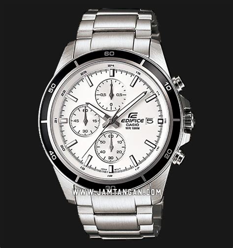 casio edifice efr 526d 7avudf chronograph men white dial stainless steel strap