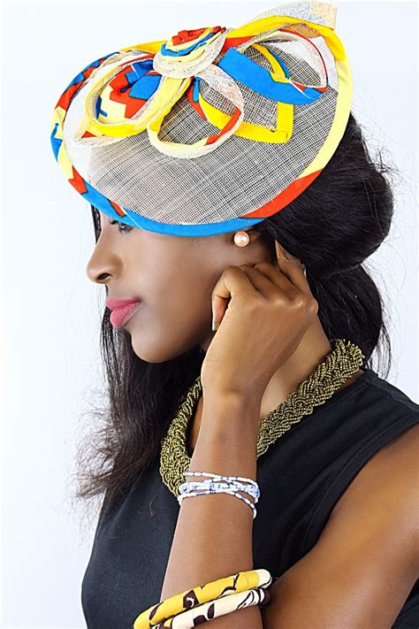 Afrilege African Print Fascinator Hair Clip Hat African Fashion African Hats African Clothing