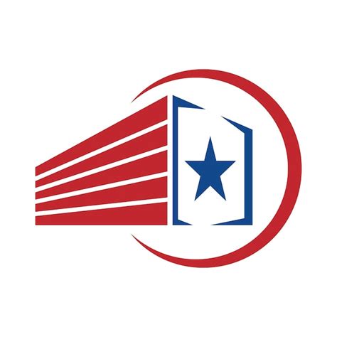 Premium Vector American Flag Logo Concept Design