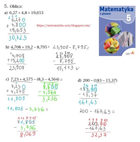 Matematyka Uczy Zad5 Str 153 Matematyka Z Plusem 5 Dodawanie I