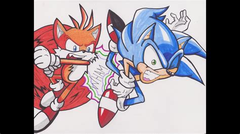 Drawing Tails Vs Sonic Youtube