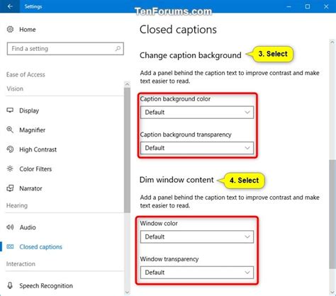 How To Change Closed Captions Settings In Windows 10 Tutorials