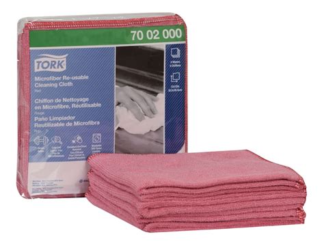 Tork Microfiber Cleaning Cloth Re Usable Red 7002000 Wipers And