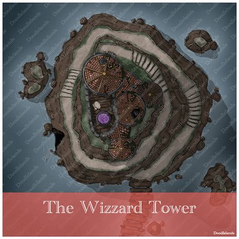 Wizard Tower Fantasy Map Dungeon Maps Dnd Battle Maps Images