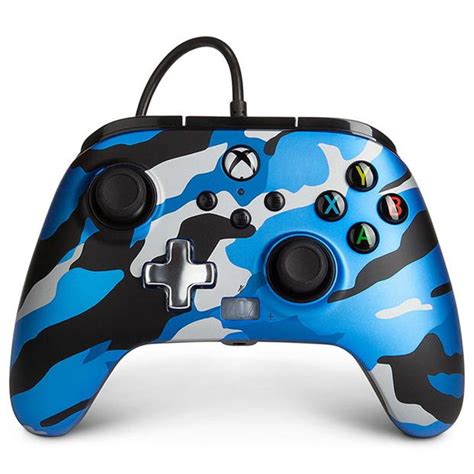 Powera Enhanced Wired Controller For Xbox Xs Blue Camo
