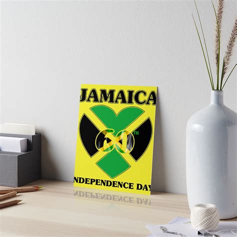 jamaica 60th celebration jamaica 60th independence proud to be jamaican 1962 art board print