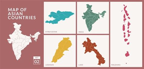 Premium Vector Maps Of Asian Countries Countries India Maldives