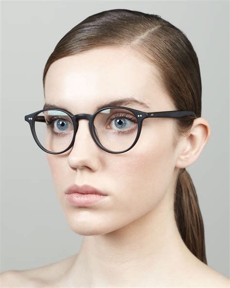 Oliver Peoples Elins Round Fashion Glasses Matte Black