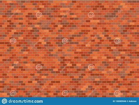 Old Brick Wall Background Red Bricks Texture Seamless Pattern Vector