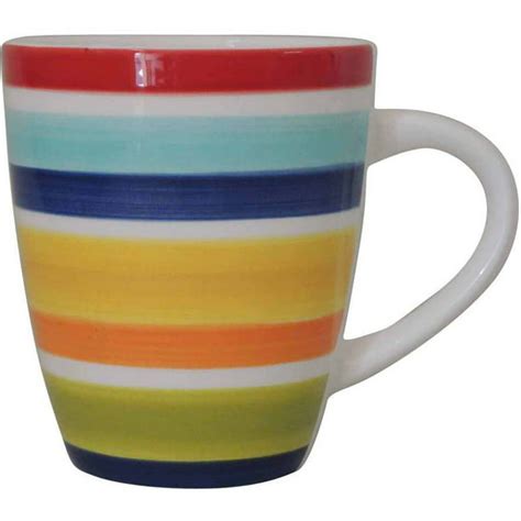Mainstays Set Of 6 Stripe Mugs