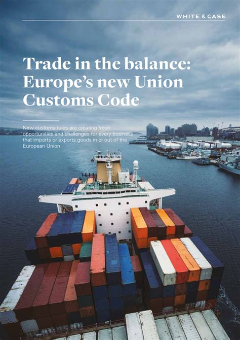 Advisorselect Trade In The Balance Europes New Union Customs Code