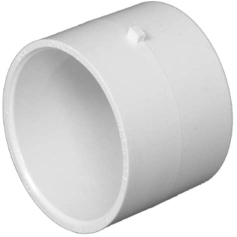 1/4 inch (15) 1/2 inch (79) Charlotte Pipe 3 in. PVC DWV Hub Hub Repair Coupling ...