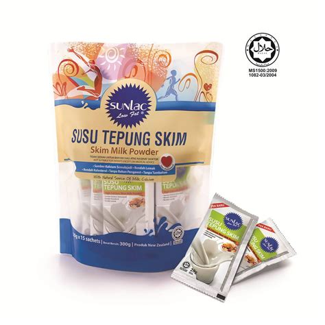 Skim milk powder suitable for microbiology; Sunlac Skim Milk Powder 15 sachets x 20g | Shopee Malaysia