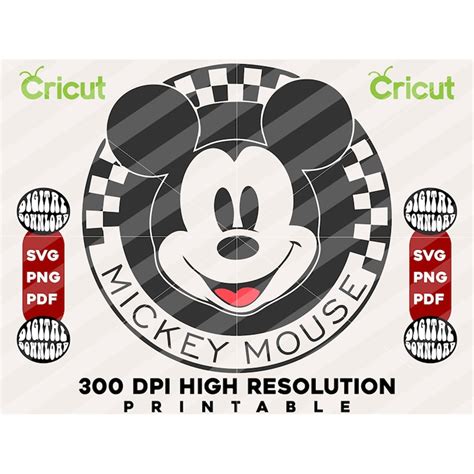 Checkered Mickey Svg Png Pdf Inspire Uplift