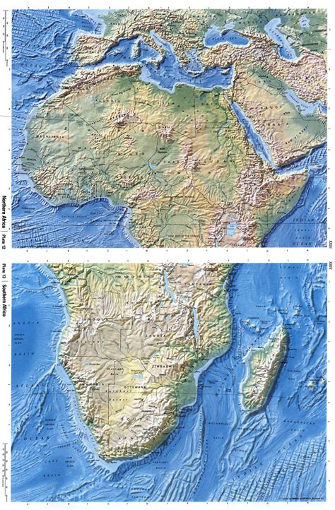 Large detailed relief map of Africa | Africa | Mapsland | Maps of the World